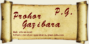 Prohor Gazibara vizit kartica
